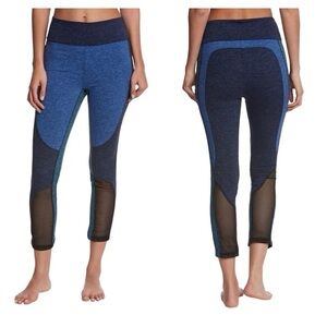 Free People Movement Dylan Colorblocked Leggings Blue Combo size Large